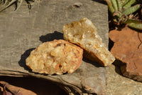 Natural Golden Limonite / Lemonite Quartz Clusters  x 12 From Solwezi, Zambia - TopRock