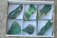 Natural Crystalline Botryoidal Malachite Specimens  x 6 From Congo - TopRock