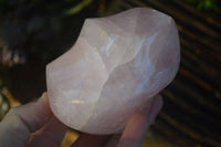 Polished Pink Rose Quartz Flame Sculptures  x 3 From Madagascar - Toprock Gemstones and Minerals 