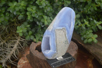 Polished Blue Lace Agate Standing Free Form  x 1 From Nsanje, Malawi - Toprock Gemstones and Minerals 