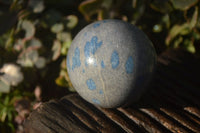 Polished Blue Spotted Spinel Quartz Spheres x 4 From Madagascar