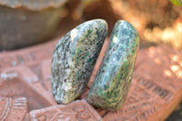 Polished Green Emeralds In Matrix Standing Free Forms  x 3 From Sandawana, Zimbabwe - TopRock