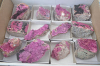 Natural Salrose Cobaltion Dolomite Specimens x 12 From Kakanda, Congo