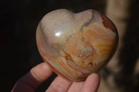 Polished Polychrome Jasper Hearts  x 6 From Mahajanga, Madagascar