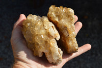 Natural Golden Limonite / Lemonite Quartz Clusters  x 12 From Solwezi, Zambia - TopRock