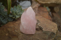 Polished Gemmy Pink Rose Quartz Flames  x 2 From Ambatondrazaka, Madagascar - TopRock