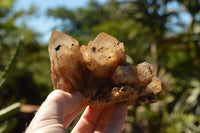 Natural Cascading White Phantom Smokey Quartz Clusters  x 6 From Luena, Congo - TopRock