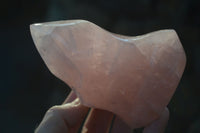 Polished Pink Rose Quartz Flame Sculptures  x 3 From Madagascar - Toprock Gemstones and Minerals 