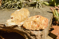 Natural Golden Limonite / Lemonite Quartz Clusters  x 12 From Solwezi, Zambia - TopRock