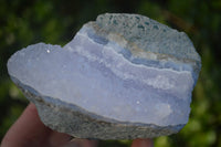 Natural Blue Lace Agate Geode Specimens  x 9 From Nsanje, Malawi - Toprock Gemstones and Minerals 