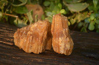 Natural Honey Aragonite Etched & Cobbed Pieces  x 6 From Namibia