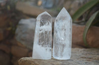 Polished Large Clear Quartz Points x 6 From Madagascar