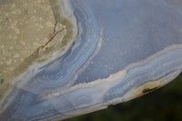 Polished Blue Lace Agate Standing Free Form  x 1 From Nsanje, Malawi - Toprock Gemstones and Minerals 