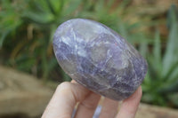 Polished Purple Lepidolite Standing Free Forms  x 6 From Madagascar