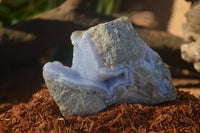 Natural Blue Lace Agate Geode Specimens  x 9 From Nsanje, Malawi - Toprock Gemstones and Minerals 