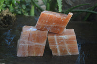 Natural New Sunset Orange Calcite Specimens  x 6 From Spitzkop, Namibia