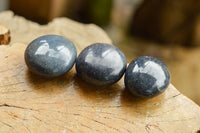 Polished Large Blue Lazulite Palm Stones  x 12 From Madagascar - TopRock