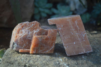 Natural New Sunset Orange Calcite Specimens  x 6 From Spitzkop, Namibia