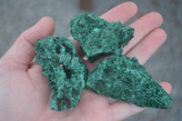 Natural Chatoyant Silky Malachite Specimens  x 12 From Kasompe, Congo - Toprock Gemstones and Minerals 