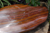 Polished XXXL Exquisite Red Silver Banded Ironstone Jasper (Muggle Stone) Display Piece x 1 From North West Coast, Madagascar - TopRock