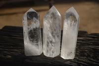 Polished Large Clear Quartz Points x 6 From Madagascar