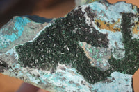 Natural Drusy Chrysocolla & Malachite Dolomite Specimens x 3 From Kakanda, Congo