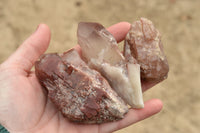 Natural Medium Sized Red Hematoid Phantom Quartz Crystals  x 8 From Karoi, Zimbabwe - TopRock