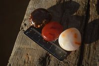 Polished Carnelian Agate Palm Stones  x 14 From Madagascar