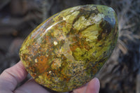 Polished Green Opal Standing Free Forms  x 2 From Antsirabe, Madagascar - Toprock Gemstones and Minerals 