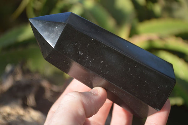 Polished Black Basalt Points  x 12 From Antsirabe, Madagascar