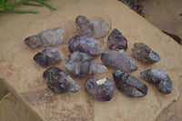 Natural Large Smokey Amethyst / Window Amethyst Crystals  x 12 From Chiredzi, Zimbabwe - Toprock Gemstones and Minerals 