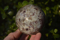 Polished Rubellite Pink Tourmaline Matrix Spheres x 2 From Madagascar