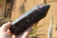 Polished Pink & Black Rhodonite Points  x 2 From Ambindavato, Madagascar - TopRock