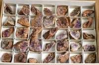 Natural Amethyst & Basalt Mini Geode Specimens  x 35 From Southern Africa - TopRock