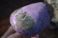 Polished Stichtite & Serpentine Standing Free Forms With Silky Purple Threads  x 6 From Barberton, South Africa - Toprock Gemstones and Minerals 