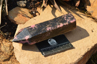 Polished Pink & Black Rhodonite Points  x 2 From Ambindavato, Madagascar - TopRock