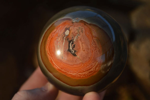 Polished  Polychrome / Picasso Jasper Spheres  x 3 From Madagascar