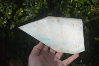 Polished Blue Smithsonite Aragonite Point x 1 From Congo