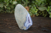 Polished Blue Lace Agate Standing Display Free Forms x 1 From Nsanje, Malawi