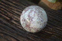 Polished Rubellite Pink Tourmaline Matrix Spheres x 2 From Madagascar