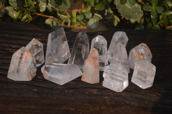 Polished Mixed Wonderland Quartz Points x 12 From Ankazobe, Madagascar