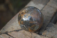 Polished  Chatoyant Black Moonstone Spheres  x 6 From Madagascar