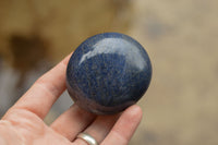 Polished Large Blue Lazulite Palm Stones  x 12 From Madagascar - TopRock