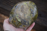 Polished Green Opal Standing Free Form  x 1 From Madagascar - Toprock Gemstones and Minerals 