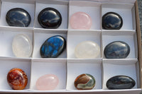 Polished Lovely Mixed Selection Of Palm Stones  x 12 From Madagascar - TopRock