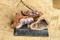 Natural Amethyst & Basalt Mini Geode Specimens  x 35 From Southern Africa - TopRock