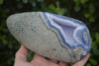 Polished Blue Lace Agate Standing Display Free Forms x 1 From Nsanje, Malawi