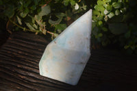 Polished Blue Smithsonite Aragonite Point x 1 From Congo