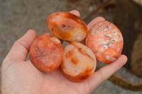 Polished Small Carnelian Palm Stones / Gallets - sold per kg - From Madagascar - TopRock