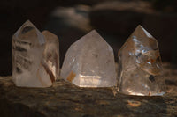 Polished Mixed Wonderland Quartz Points x 12 From Ankazobe, Madagascar